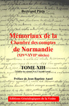 Mémoriaux de la chambre des comptes de Normandie