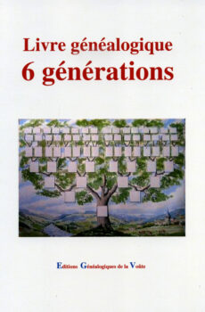 Livre généalogique 6 générations